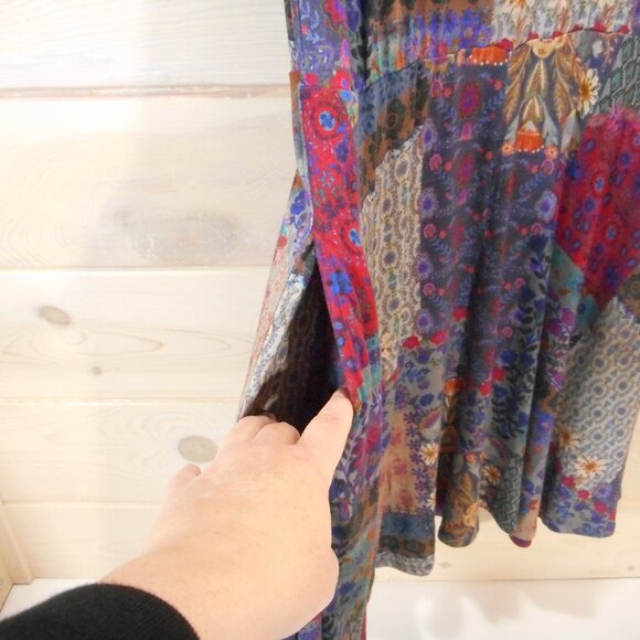 NWT Natural Life Opal ButterSoft Ballet Dress Size XL Patchwork Sleeveless Boho - Picture 4 of 12